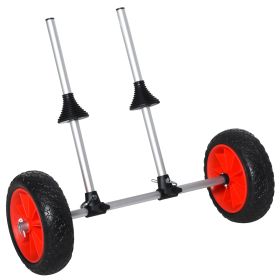 Soozier Kayak Cart Trolley with Aluminum Frame Adjustable Crossbar Large Tires for Easy Transport