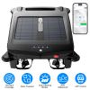 Solar Powered Robotic Pool Skimmer Automatic Swimming Pool Surface Cleaner with 2 Cleaning Modes Dual Charging Methods IPX7 Waterproof 1937sq.ft Cover