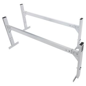 VEVOR Van Roof Ladder Rack, 2 Bars Aluminum Alloy Roof Ladder Racks, 400 LBS Capacity Rain-Gutter Van Roof Rack, Adjustable Length 51.2" to 81.1"