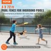 VEVOR Pool Fence, 4 x 72 FT Pool Fences for Inground Pools, Removable Child Safety Pool Fencing, Easy DIY Installation Swimming Pool Fence