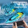 4DRC S5 Blue remote control boat for swimming pools and lakes, 2.4GHz 20+ MPH racing boat, rechargeable battery, low battery alarm