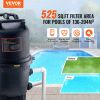 VEVOR Cartridge Pool Filter, 525Sq. Ft Filter Area Inground Pool Filter