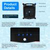 Solar Powered Robotic Pool Skimmer Automatic Swimming Pool Surface Cleaner with 2 Cleaning Modes Dual Charging Methods IPX7 Waterproof 1937sq.ft Cover