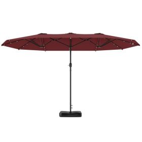Outdoor Beach Umbrella - Amazon Shipping - Not Shipped On Weekends (Color: Wine Red)