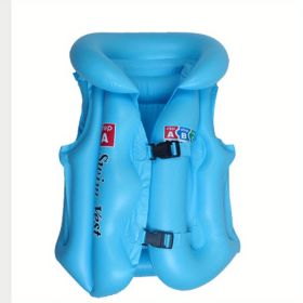 Swim Vest For Kids ; 4-12 Years Old Inflatable Swimming Floaties With Adjustable Safety Buckle & Dual Airbags For Boys Girls; Water Vest For Pool; Bea (Color: Blue, size: M (20KG-35KG))