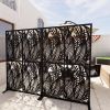 Metal Privacy Screens W3.8Ft X H6Ft Outdoor and Indoor Divider with Free Standing Decorative Privacy Screen for Balcony Patio Garden Room Divider