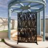 Metal Privacy Screens W3.8Ft X H6Ft Outdoor and Indoor Divider with Free Standing Decorative Privacy Screen for Balcony Patio Garden Room Divider